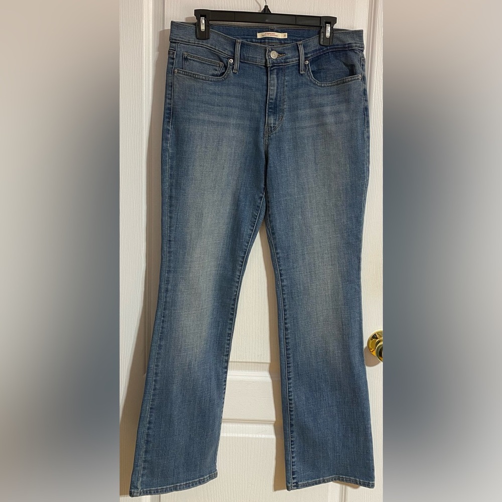 Levi's Slimming Boot Cut High Waist Blue Denim Jeans Size 31